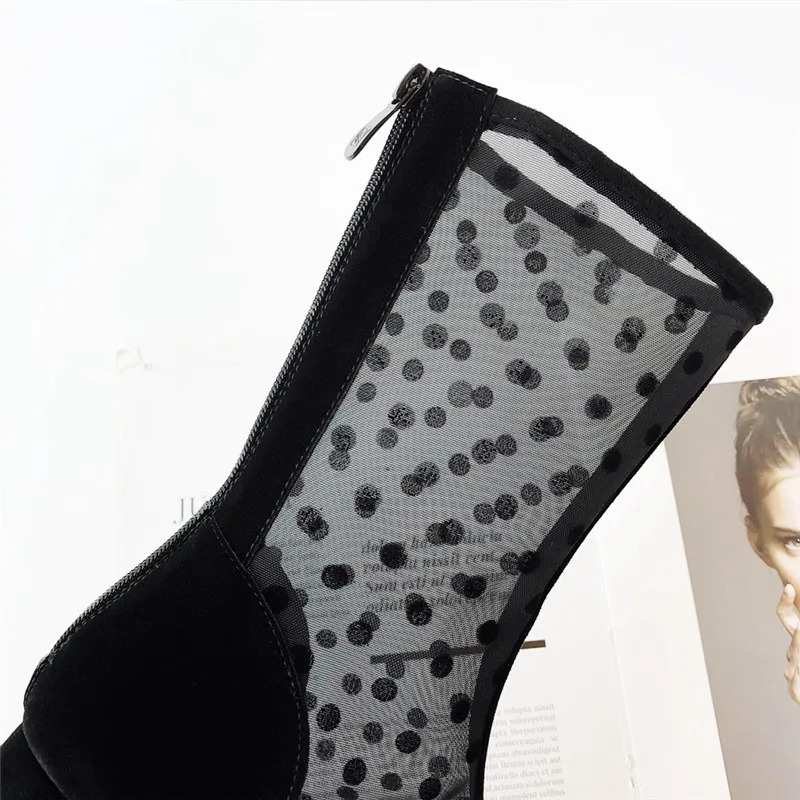 

MoonMeek 2020 big size 33-43 fashion autumn women boots med heels square toe zipper mid calf boots black color ladies shoes