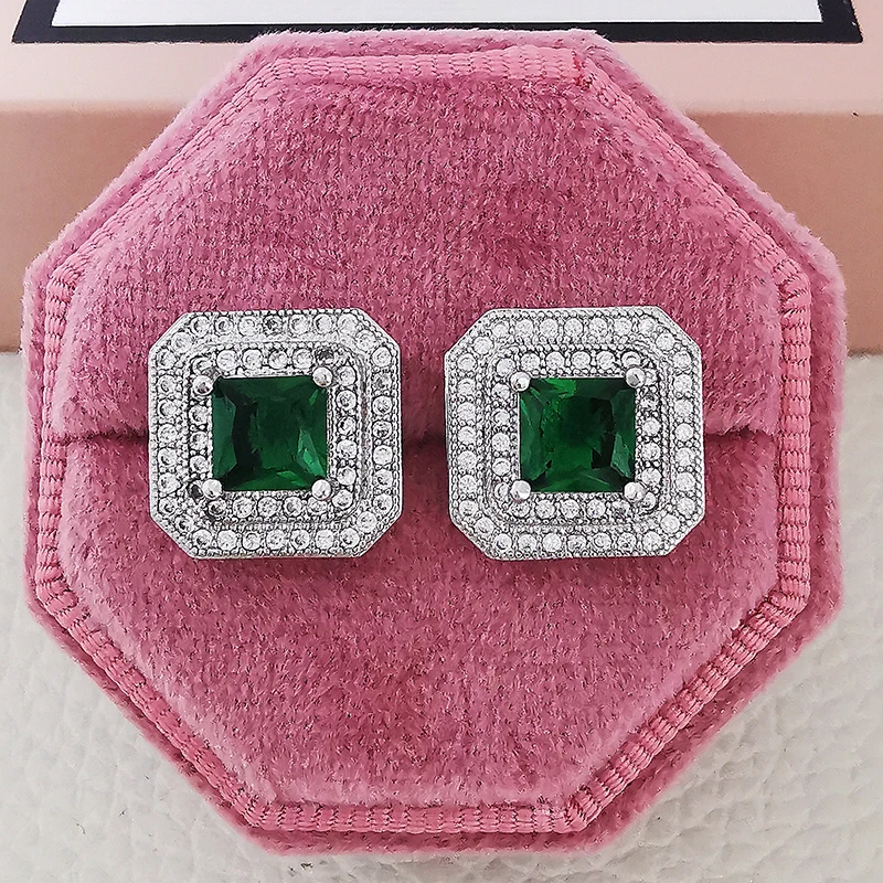 Настоящее Стерлинговое серебро принцесса вырезанное серьги гвоздики с