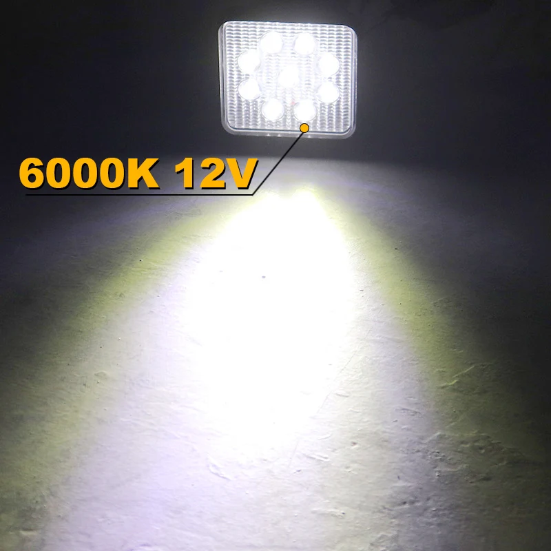 27 Вт Автомобильный светодиодный рабочий светильник бар 12 в свет 6000K DRL Авто