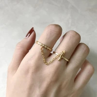 amaiyllis s925 sterling silver gold cross open rings cz zircon middle finger rings korean fashion jewellry for women