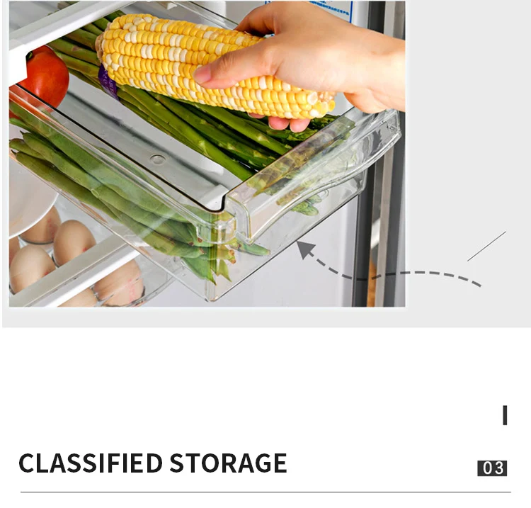 

ORZ Kitchen Refrigerator Drawer Storage Shelves Food Fruit Egg Container Holder Fridge Organizer Storage Case Kitchen Accessorie