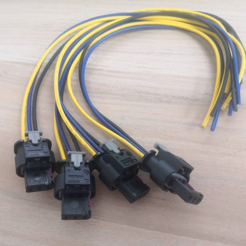 3-контактный разъем 117186441 = 4F0973703 + 25 см светодиодный кабель 000979034E для PDC VW AUDI BMW 1/5/10/20