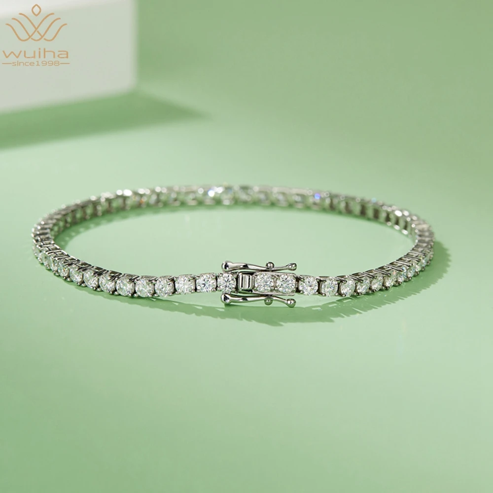 

Браслет WUIHA женский из серебра 100% пробы, с подвесками, 4 мм