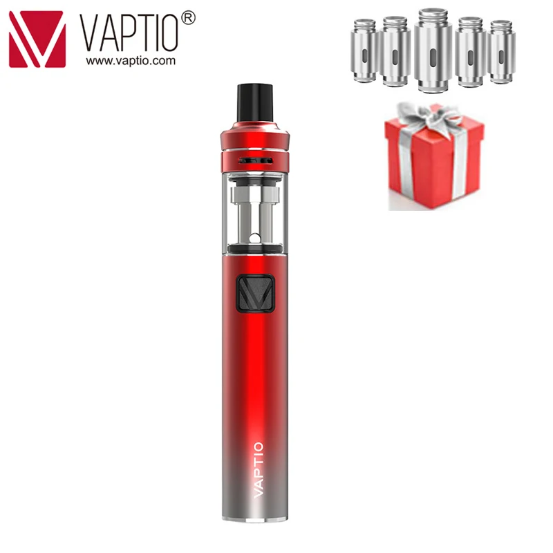 Красный Электронная сигарета испаритель ручка 2100 мАч Vaptio P1/PALO комплект с 50 Вт встроенный аккумулятор 2,0 мл распылитель подходит 510 резервуар с резьбой - Цвет: Красный