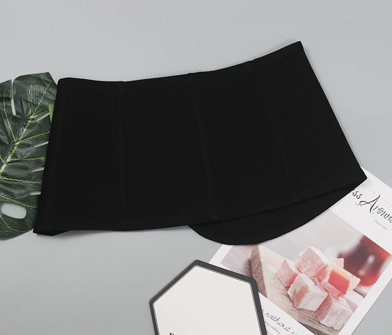 

[EAM] Black Irregular Button Elastic Elegant Belt Personality Women New Fashion Tide All-match Spring Autumn 2021 1DD8185