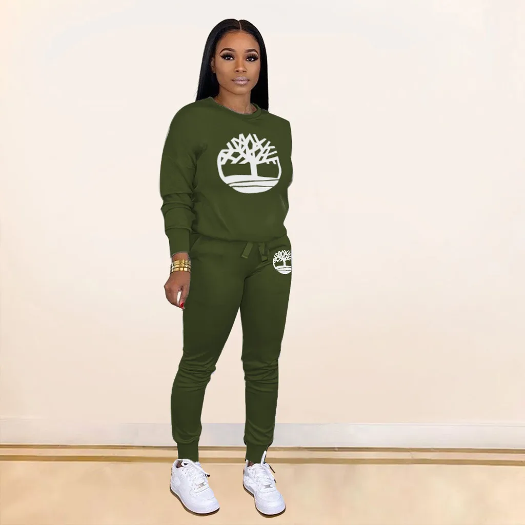 Новинка 2020 модный спортивный костюм для женщин и девушек с принтом свитер