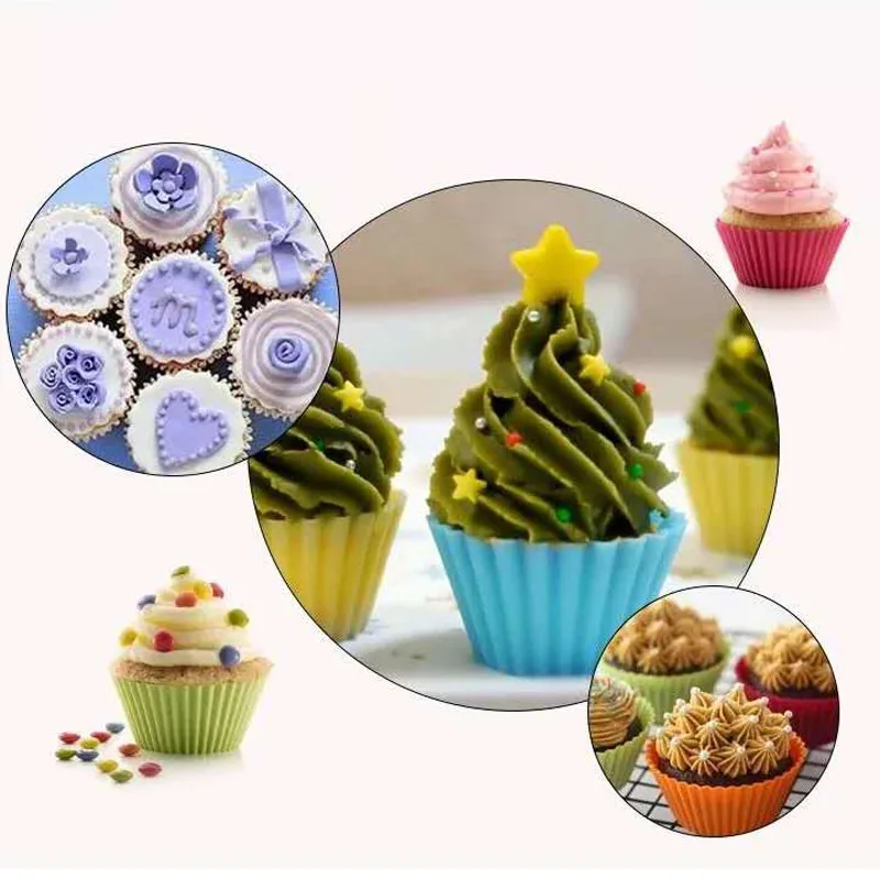 6 шт./лот в форме сердца силиконовые мини-Формы для кексов Инструменты торта