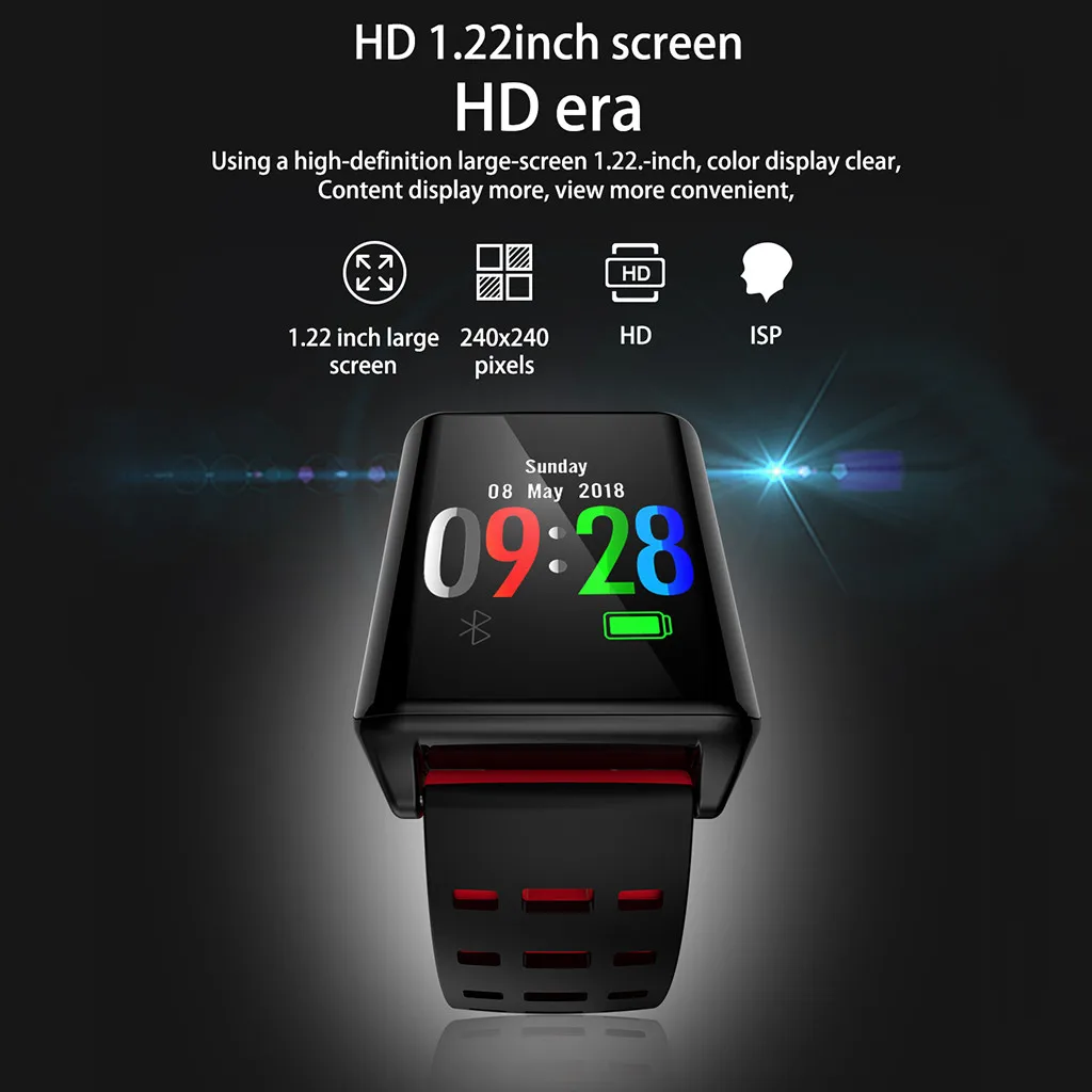 Смарт часы мужские IP67 водонепроницаемые amazfit bip сердечного ритма Bluetooth спортивные