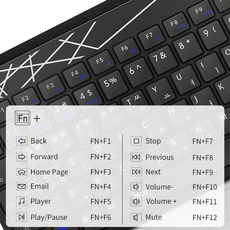 Многорежимная Беспроводная Bluetooth клавиатура и мышь Rapoo 8000T Корейская бесшумная