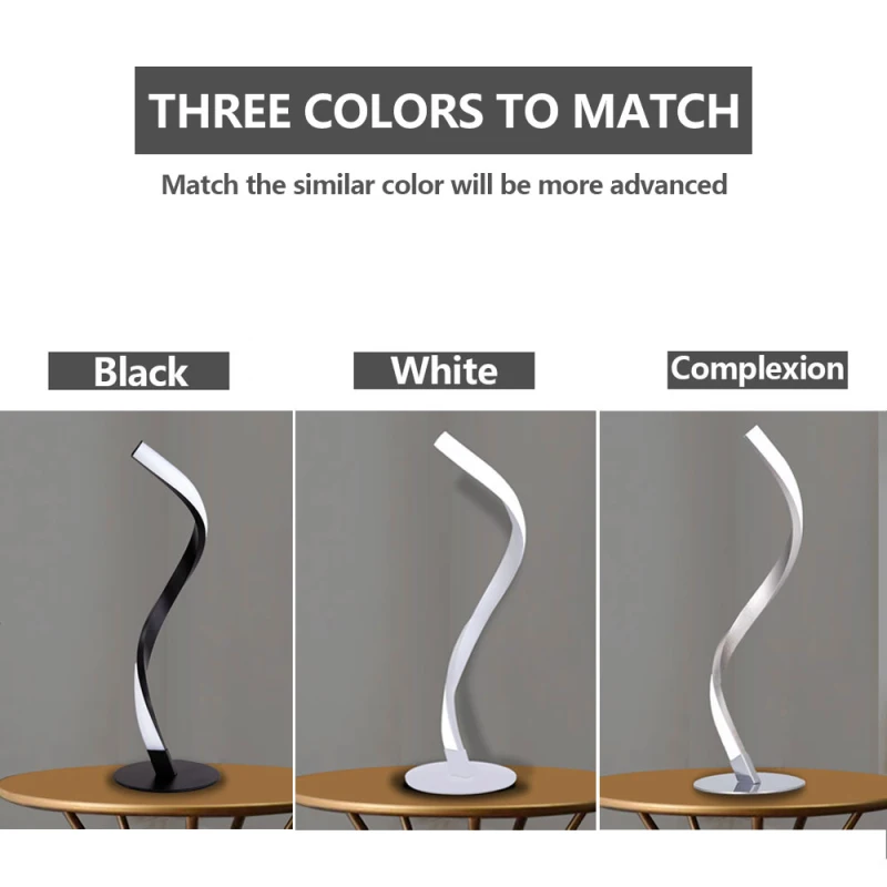 

Tuya WiFi LED Spiral Table Lamp Smart RGB Dimmable Timer Voice Control Serpentine Table Lamp Works With Alexa Google Home