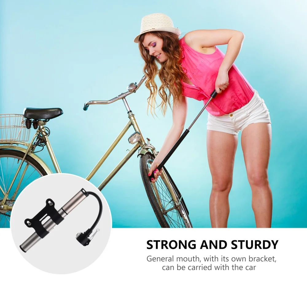 

Portable Bike Air Pump Aluminium Alloy Inflator Mini Handheld Inflatable Pump