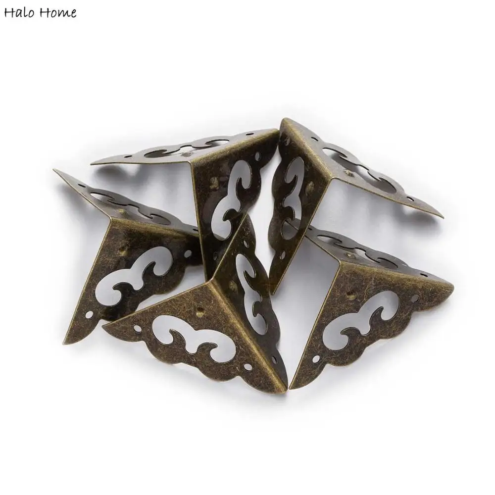 10 шт. 4 отверстия шкаф столовый багаж декоративные металлические коробки сумки