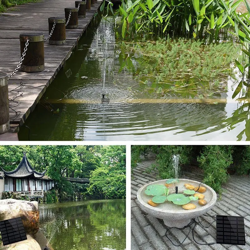 

7V Solar Fountain Garden Pool Pond Solar Panel Floating Fountain Decoration Water Fountain Solar Panel