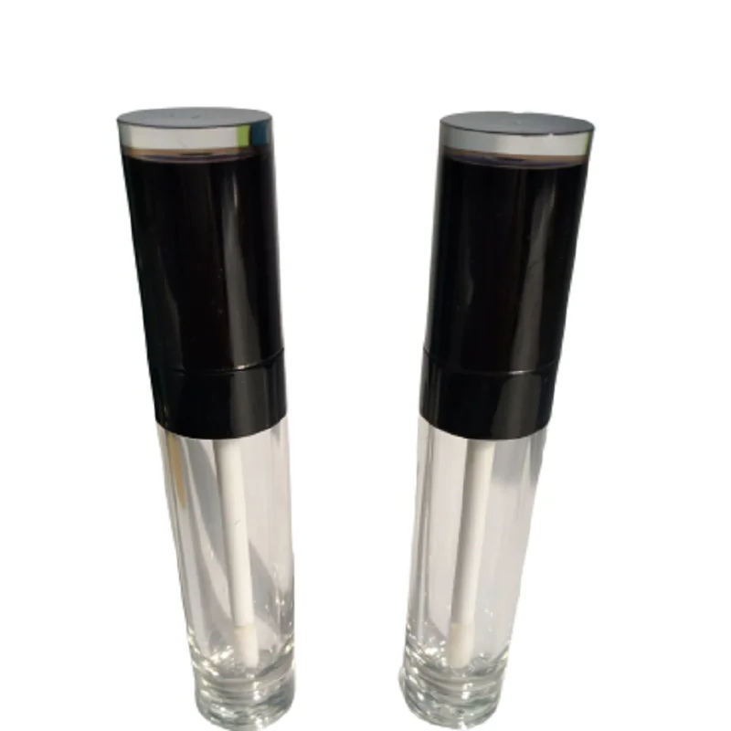 6ML Round Plastic Lipgloss Containers DIY Empty Clear Lip Gloss Tube Black Cap Cosmetics Packaging Container 30/50pcs | Красота и
