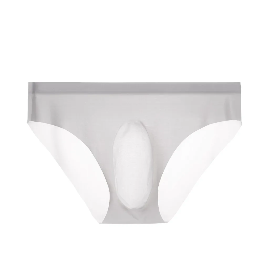 Сексуальные прозрачные мужские цельные 3d выпуклые трусы бесшовные ультратонкие