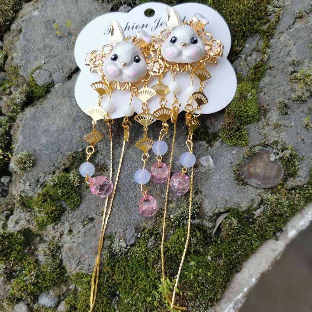 Заколка для волос с лисьими звездами и кисточками кимоно косплея аксессуары