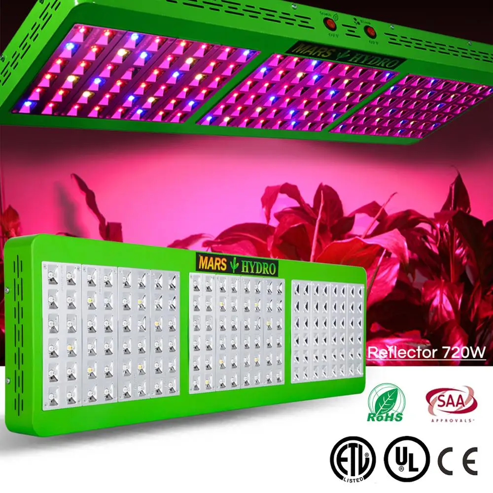 Светодиодный гидроотражатель Mars 800 Вт для выращивания растений полного