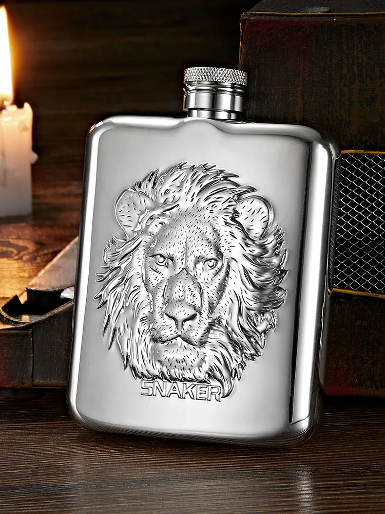 

Russian CCCP small hip flask with German high-end 304 stainless steel thickened portable outdoor wine bottle mini
