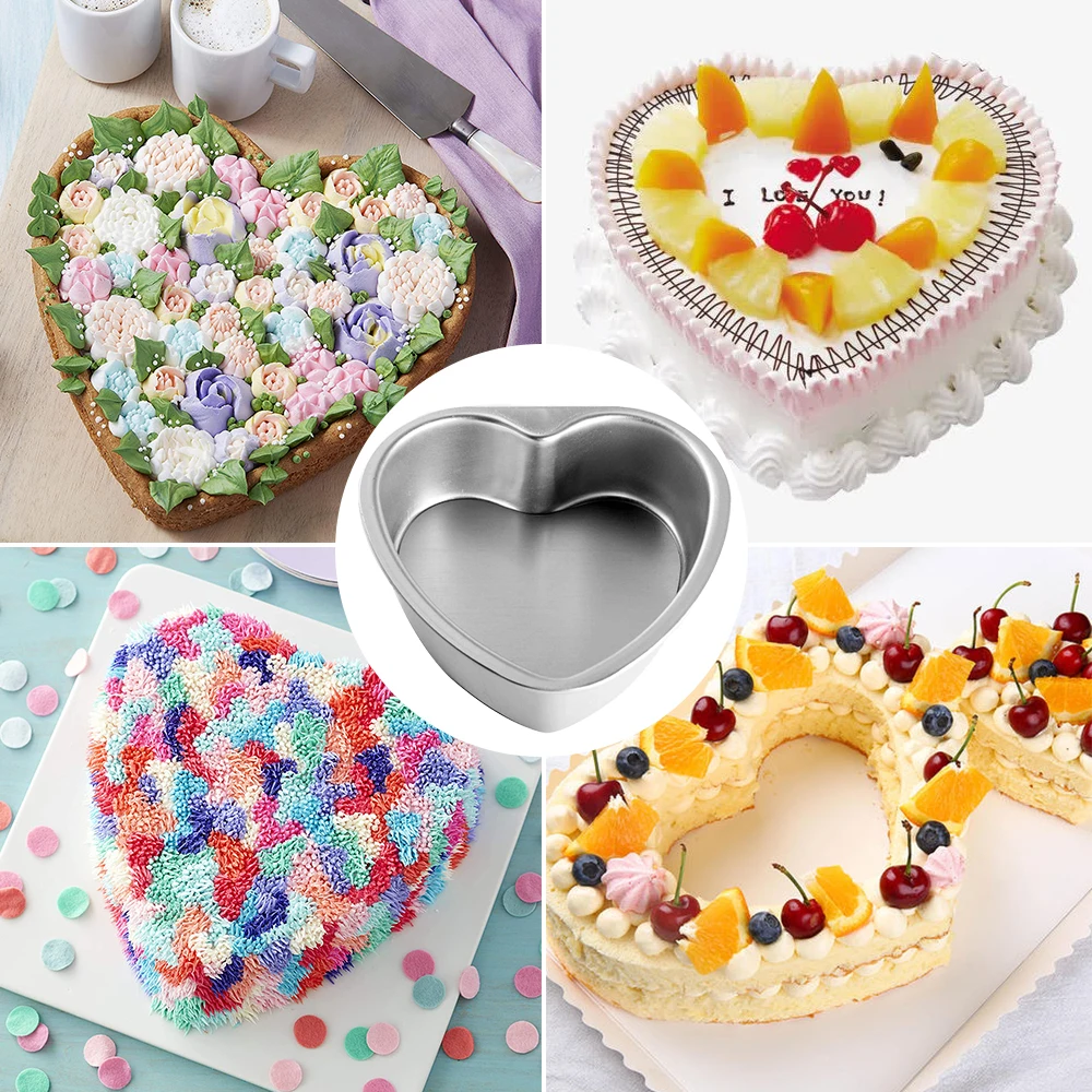 Форма для торта в форме сердца 5/6/8/10 дюйма из алюминиевого сплава|Формы тортов| |