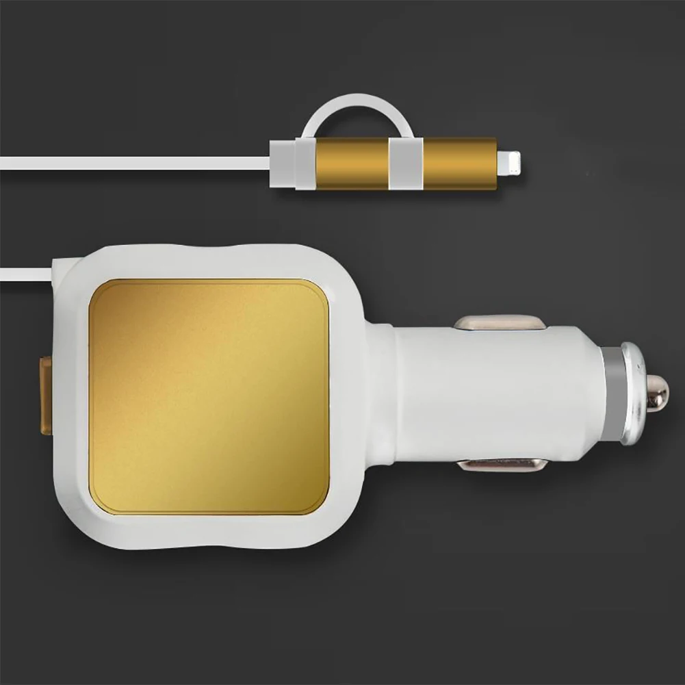 2 USB порта практичное автомобильное зарядное устройство Hands Free Нескользящие
