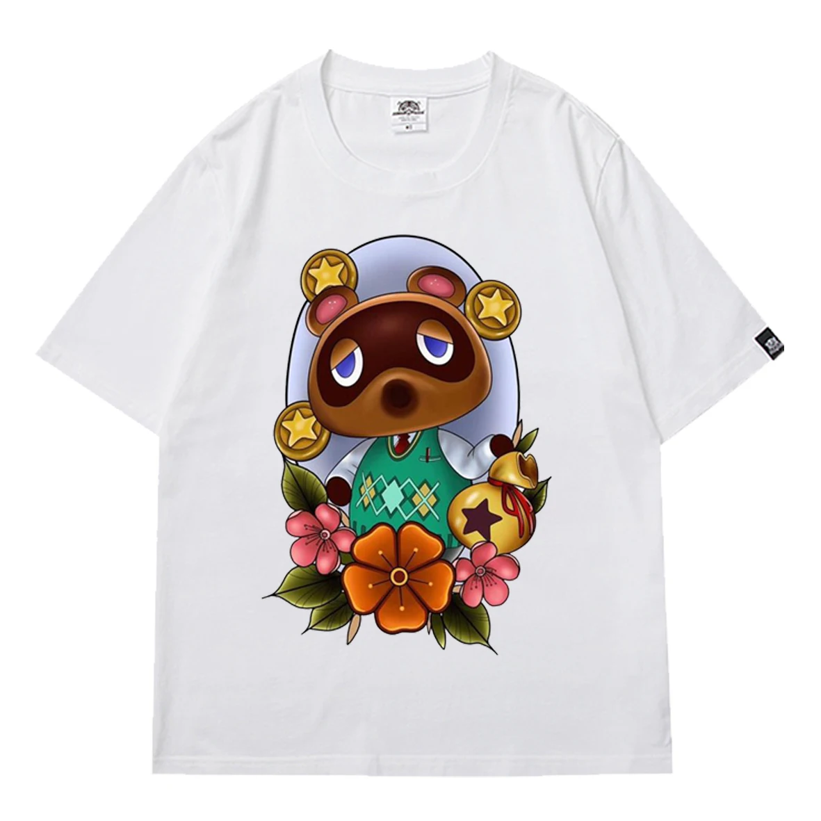 

2021 Summer Animal Crossing Print Boy Girl Unisex Kawaii T Shirts Cute Animal Party Tops Short Sleeve Teens Harajuku Streetwear