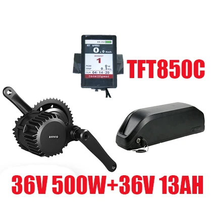 850C 36V13AH BBS02 500W 36v Bafang мотор комплект с батареей 36В 13/14. 5/16ah/19.2AH для переделки электрического велосипеда e bkie велосипед комплект середине приводной двигатель - Цвет: 850C 36V13AH