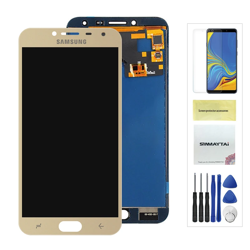 ЖК-дисплей J400 с регулируемой яркостью для SAMSUNG Galaxy J4 J400F J400F/DS J400G/DS, сменный сенсорный экран 5,5 дюйма - Цвет: Adjustable Gold