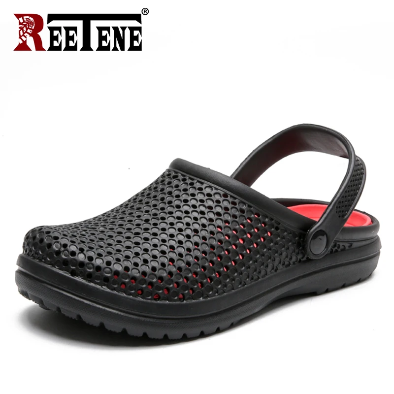 

REETENE Big Size 46 Men'S Summer Sandals Hollow Out Beach Sandals Men Light Sandals For Men Outdoor Breathable Slipper Male