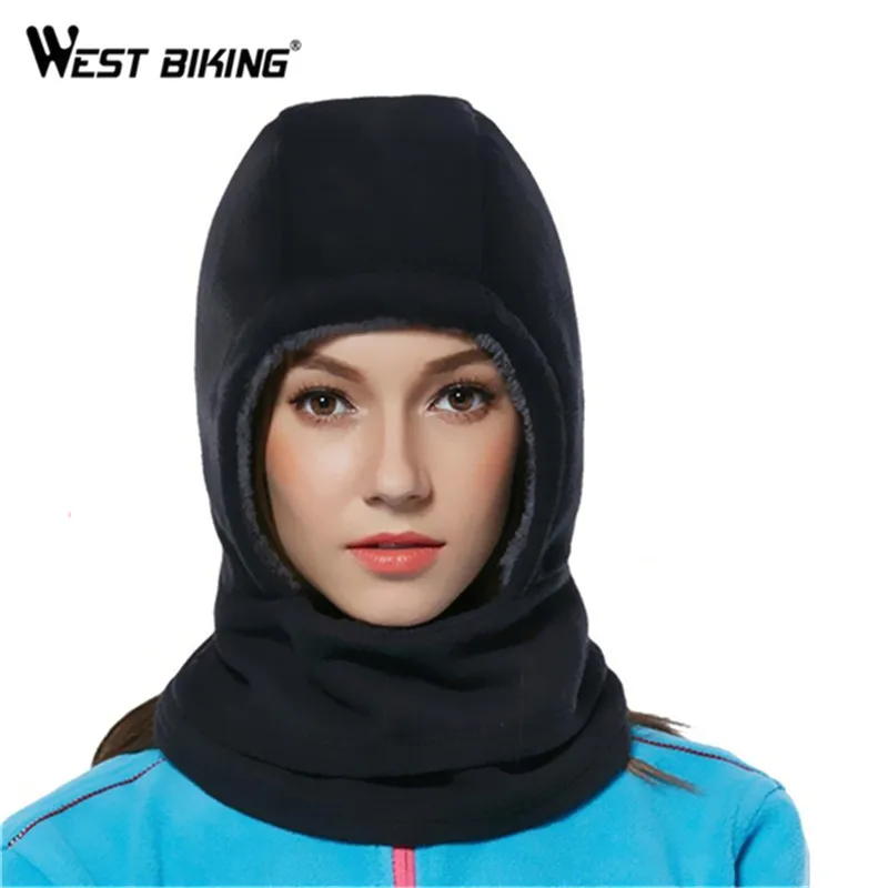

WEST BIKING 2020 Winter Cycling Hat Motorcycle Balaclava Ski Bike Bicycle Full Face Mask Cap Fleece Scarf Hood Cover Cycling Hat
