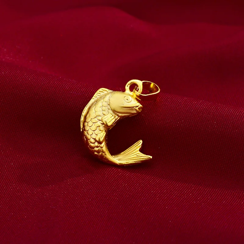 

DELICATE 14K GOLD PENDANT 3D HARD GOLD FANCY CARP NECKLACE PENDANT FASHION GOLD CHAIN PENDANT JEWELRY FOR WOMEN BIRTHDAY GIFTS