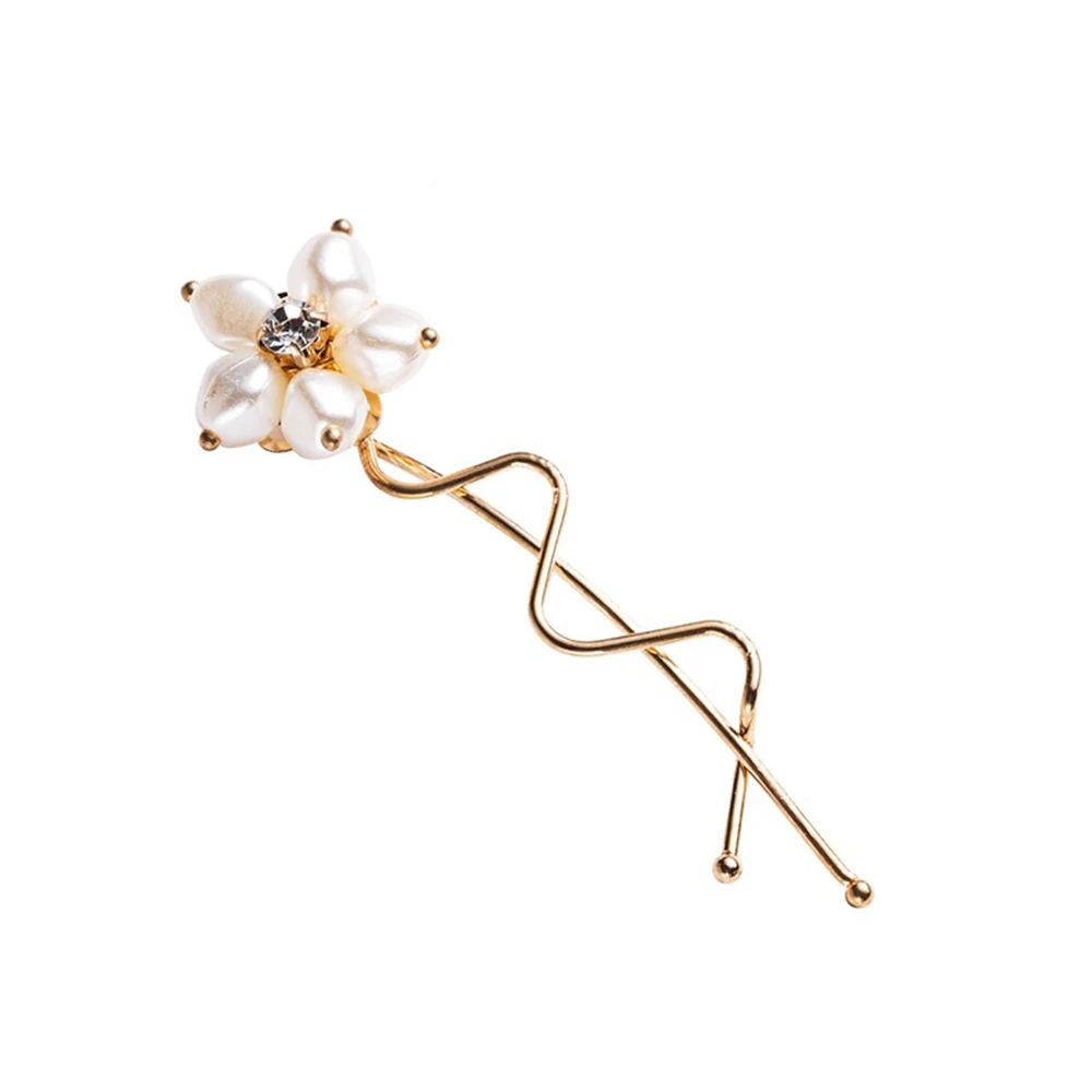 

Fashion Chic Imitation Pearl Bowknot Flower Hair Clips Geometric Hairpin for Women Girls Barrette Hair Accessories Headwear