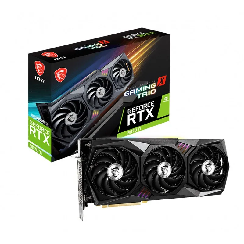 Оригинальная игровая Видеокарта MSI GeForce RTX 3070 Ti Gaming X TRIO 8G для настольного ПК 1830 МГц