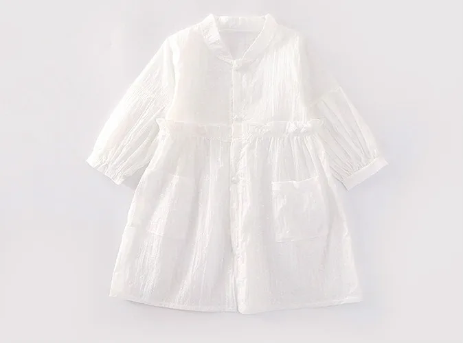 

Jacket Girl 2020 Summer New Style Children's Clothing Girl Solid Color Sun-Proof Clothing Three Quarter Air Conditioning Clothes