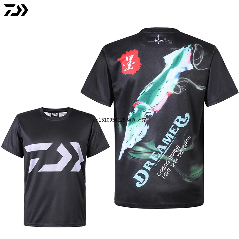 

Daiwa Clothes for Fishing Summer Tshirt Breathable Anti-sweat Sport Quick Dry T-shirt Anti-uv Men Outdoor Cycling Fishing Tshirt