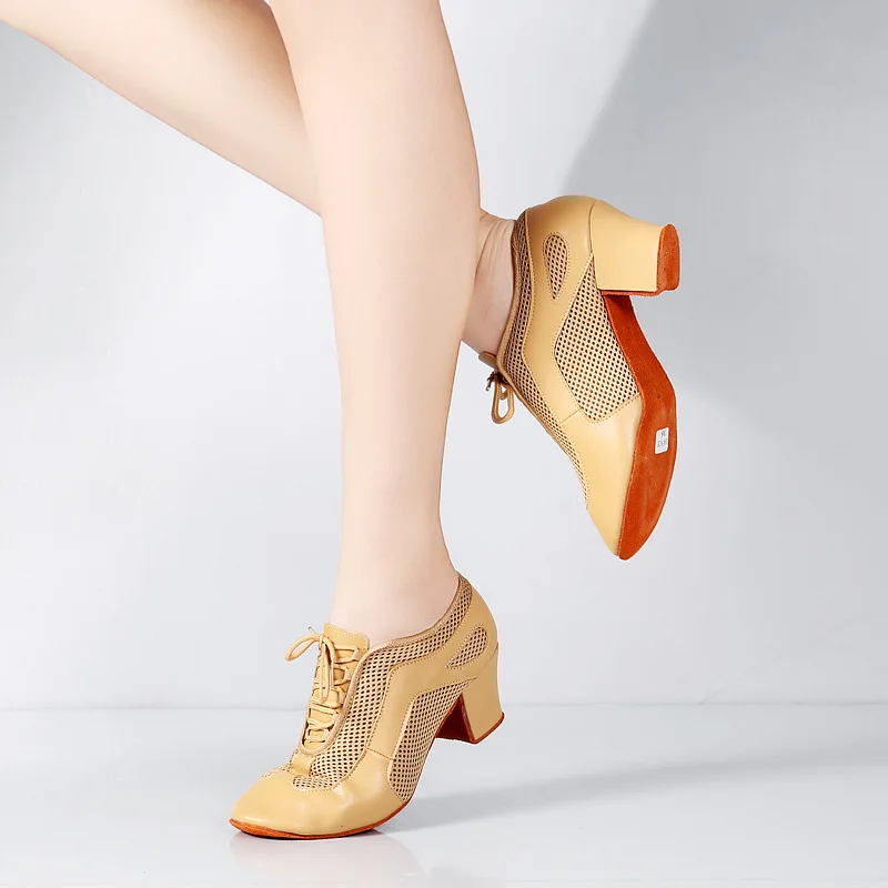 Женские кроссовки для латиноамериканских танцев сетчатые спортивная обувь