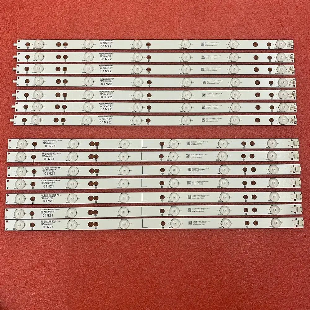 14 шт./компл. светодиодный подсветка для 49PUS6262 49PUS6401 49PUH6101 49PUS6561 49PUS6501 GJ 2K16 490 D712 P5 L R LB