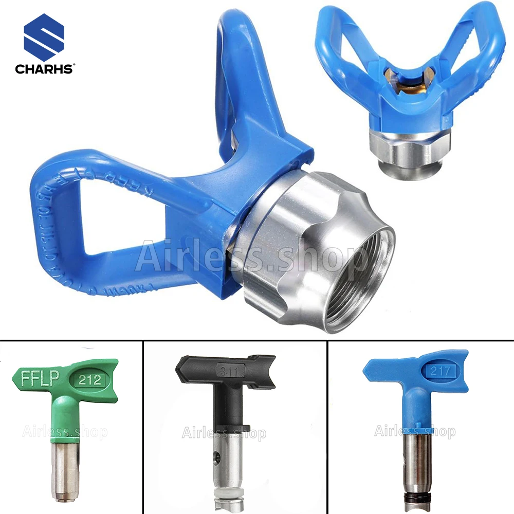CHARHS  Airless Spray Gun Tip & Guard Set 7/8N safety device Suit for Airless tips TIPX- Series TIPV-Series FFLP-Series