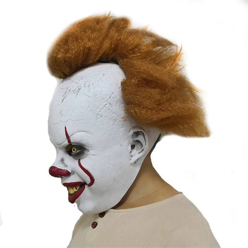Фильм Стивен Кинг это Pennywise полная латексная маска для лица Хэллоуин пугающая