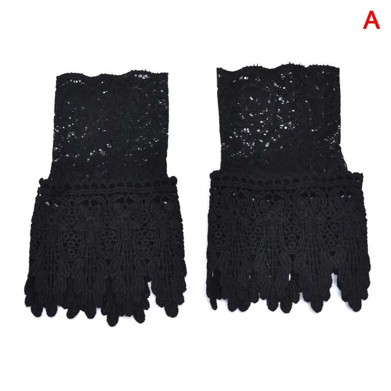 Женские кружевные плиссированные с рюшами ложные манжеты свитера блузки одежда