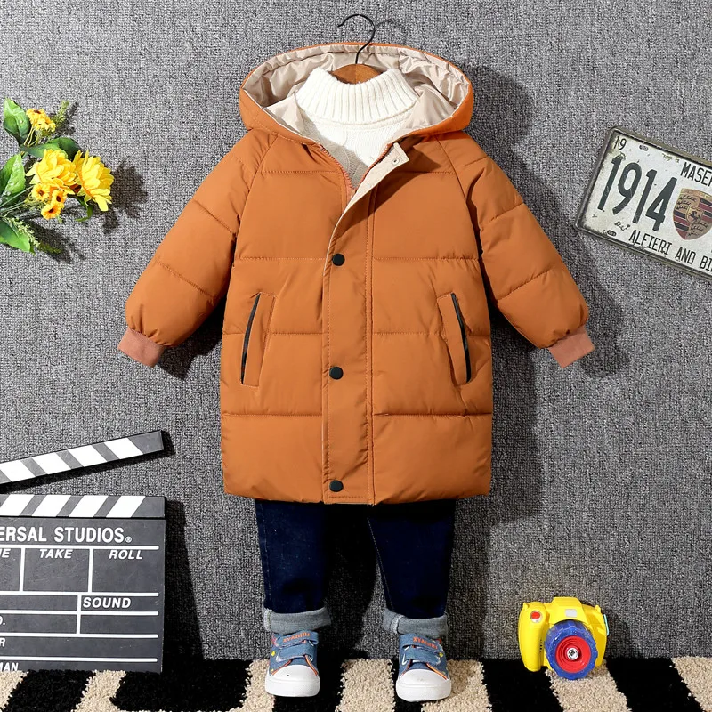 

-30 Degree Children Clothing Boy Clothes Warm Winter Down Cotton Jacket Hooded Coat Teen Thicken Outerwear Kids Waterproof Parka
