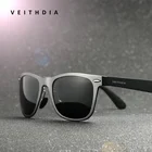 Мужские водительские солнцезащитные очки VEITHDIA, квадратные поляризационные очки с зеркальными линзами, степень защиты UV400, для улицы, 2019