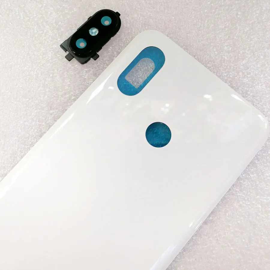 White Стеклянный чехол для батареи, задняя крышка корпуса для Xiaomi mi 8 mi 8, задняя крышка для батареи, сменный жесткий чехол+ клейкая наклейка - Цвет: White