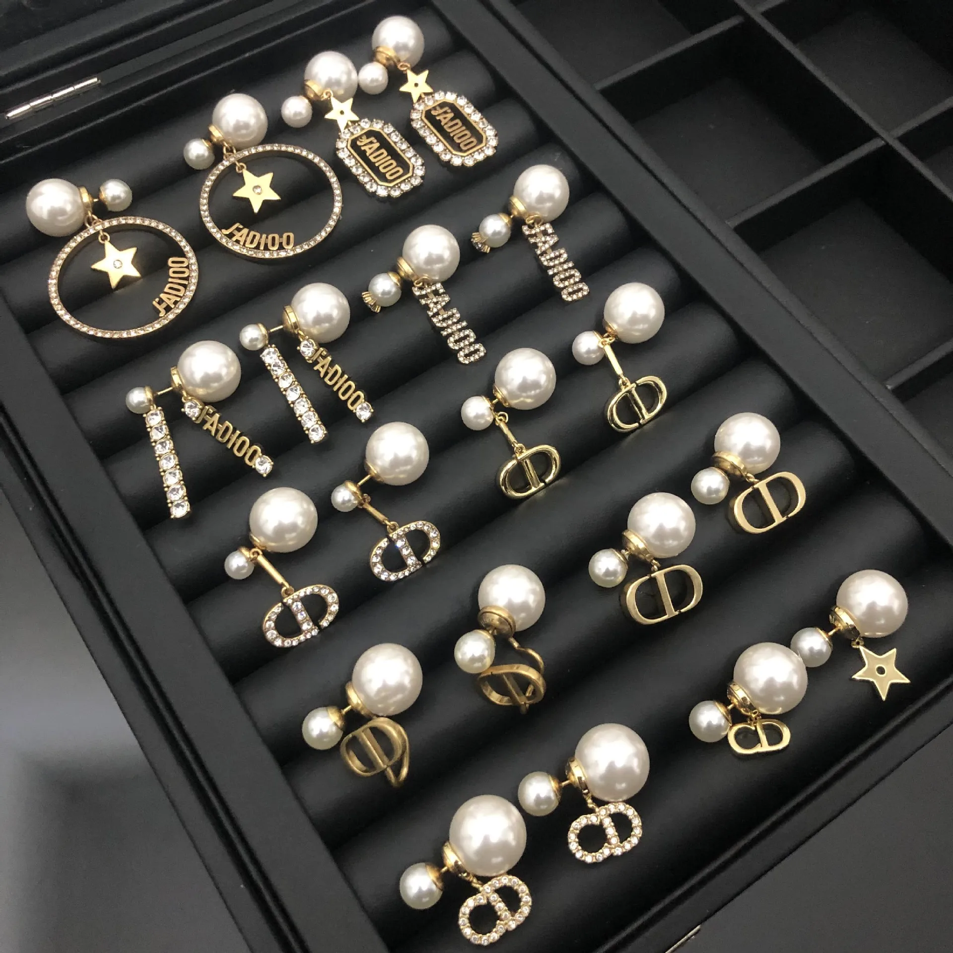 

Letter C D Pearl Hoop Earrings Set For Women Geometirc Gold Metal Circle Hoop Earrings Brincos 2021 Trend Jewelry Gift