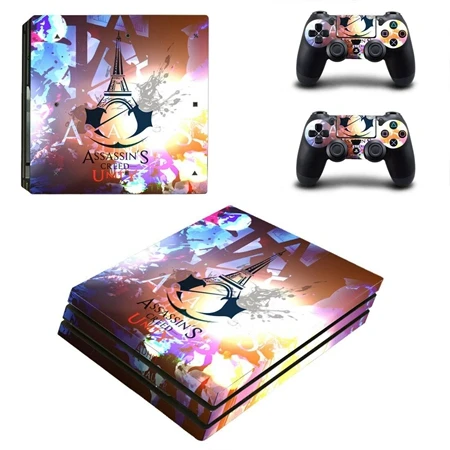 Горячая игра кожи Наклейки Обложка для PS4 Pro Playstation 4 Pro консоль+ 2 контроллера геймпад виниловые наклейки игровые аксессуары - Цвет: YSP4P-0272