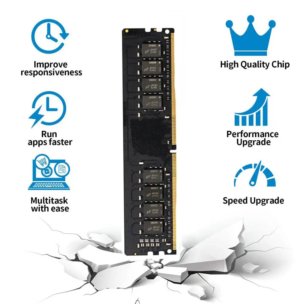 DDR4 4 ГБ 8 ГБ 16 ГБ ram 2400 МГц 2666 мгц PC DIMM CL19 1,2 V U-DIMM PC4-19200 без ECC настольная память для всех материнских плат DDR4