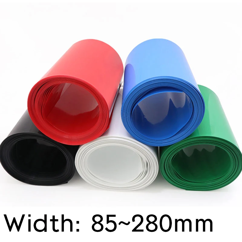 

1 Meter Width 85 120 130 150 180 210 220 230 280mm PVC Heat Shrink Tube Insulated Film Wrap Protect Case Cable Sleeve Multicolor
