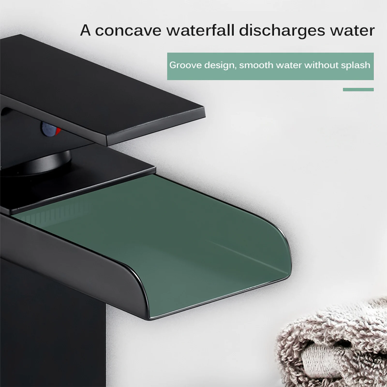 Смеситель для умывальника со светодиодной подсветкой латунный водопад