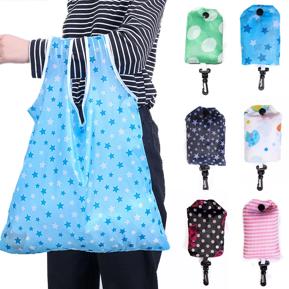 

Tote Pouch Supermarket Handbag Large Capacity Waterproof Reusable Storage Shopping Convenient Foldable Key Chain Grocery