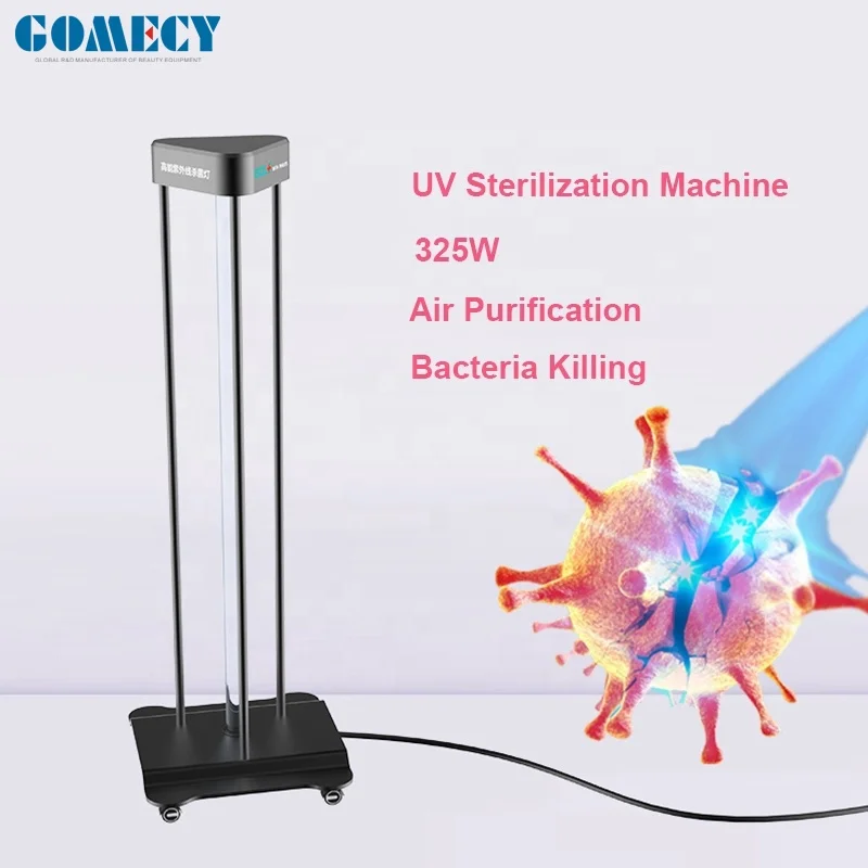 

triangle shape with recentage base SPS1007 model 360 degree home Sterilize UVC Disinfection UV Light for ICU school use