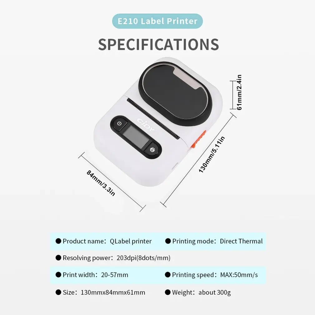 

Eq11 Mini Thermal Label Printer Portable Label Printer Suitable For Label Office Cable Bar Code With Label Paper